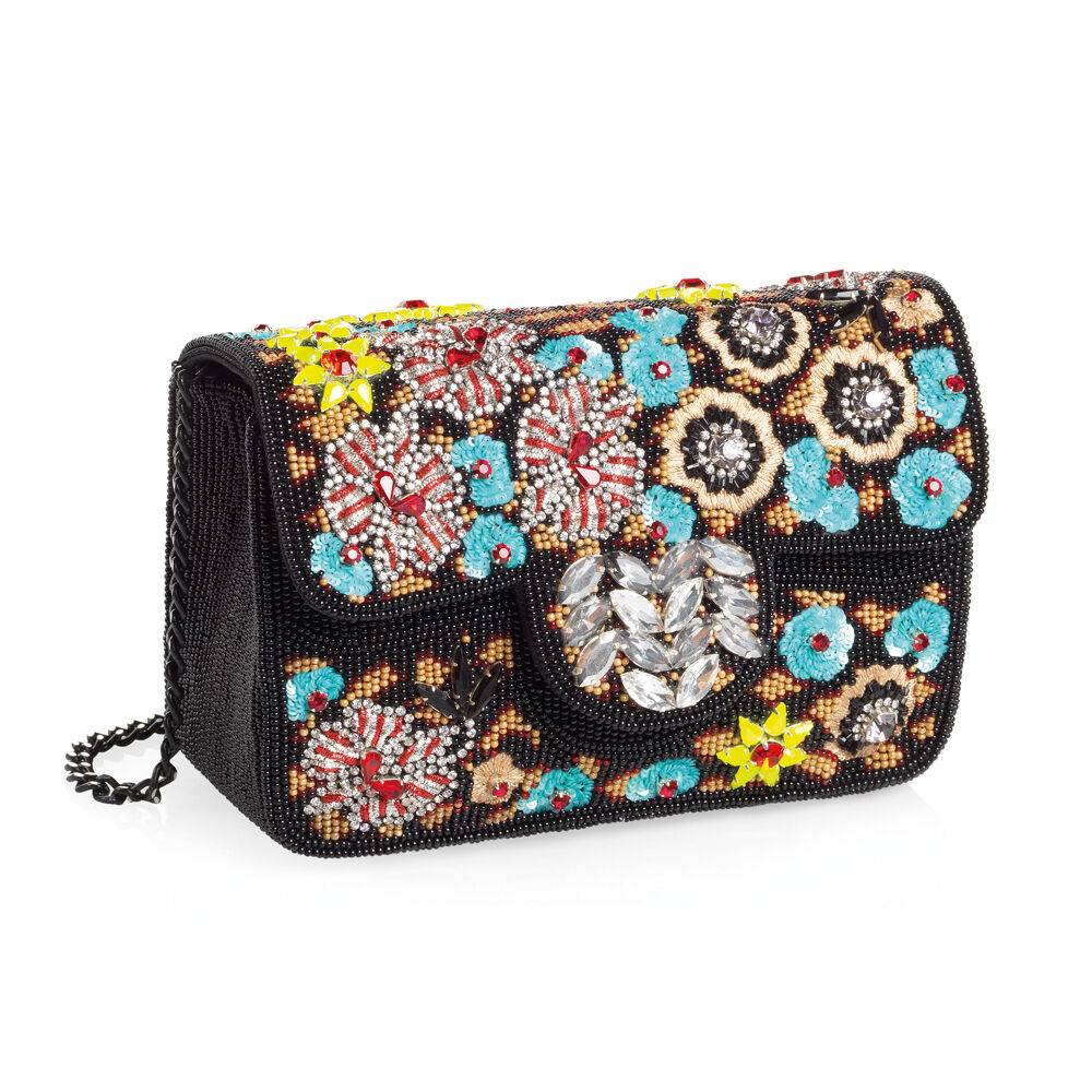 Ottaviani Clutch con ricami,cristalli,perline e strass Liquidazione