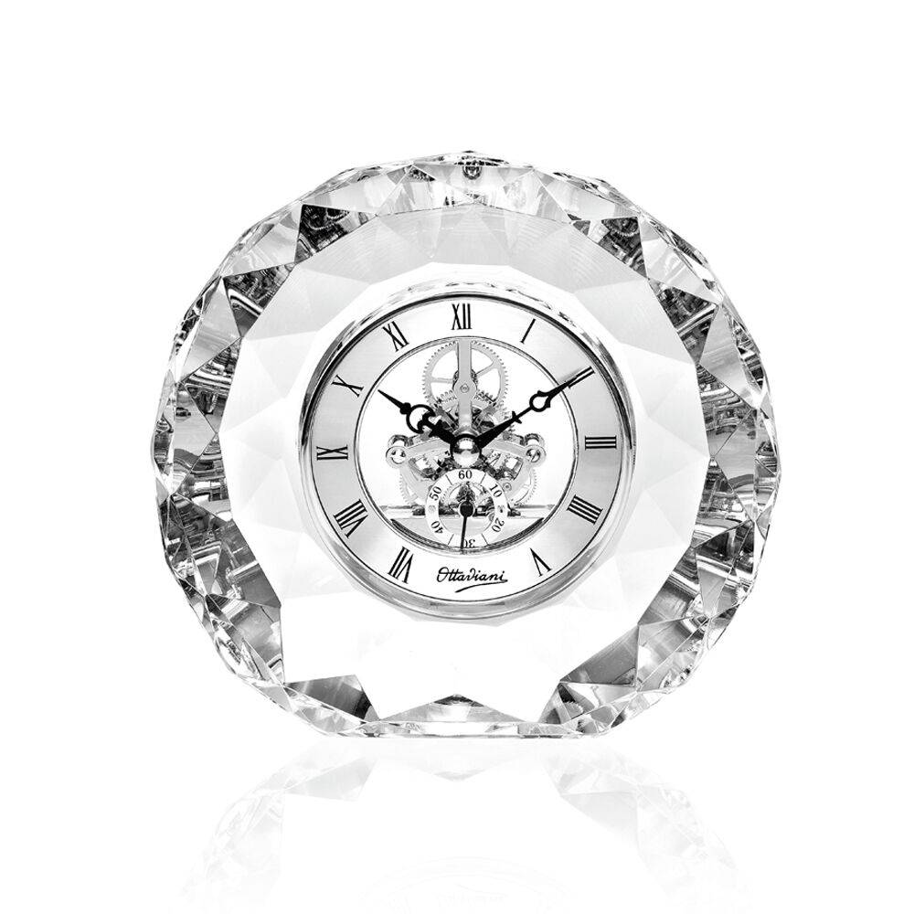Ottaviani Orologio in cristallo h. 15,5 cm Qualità