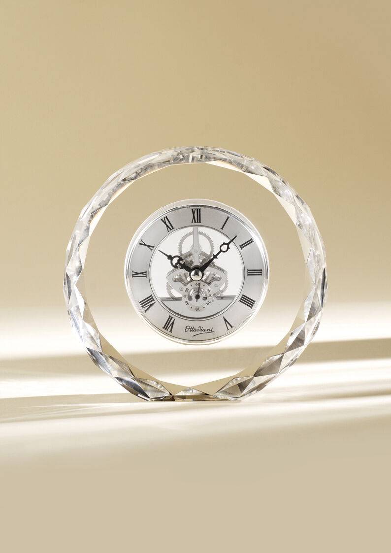 Ottaviani Orologio in cristallo h. 15,5 cm Qualità