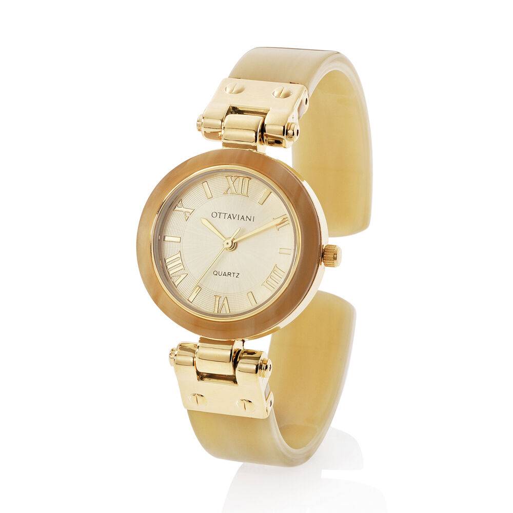 Ottaviani Quarzo dorato bangle tartaruga Qualità Garantita