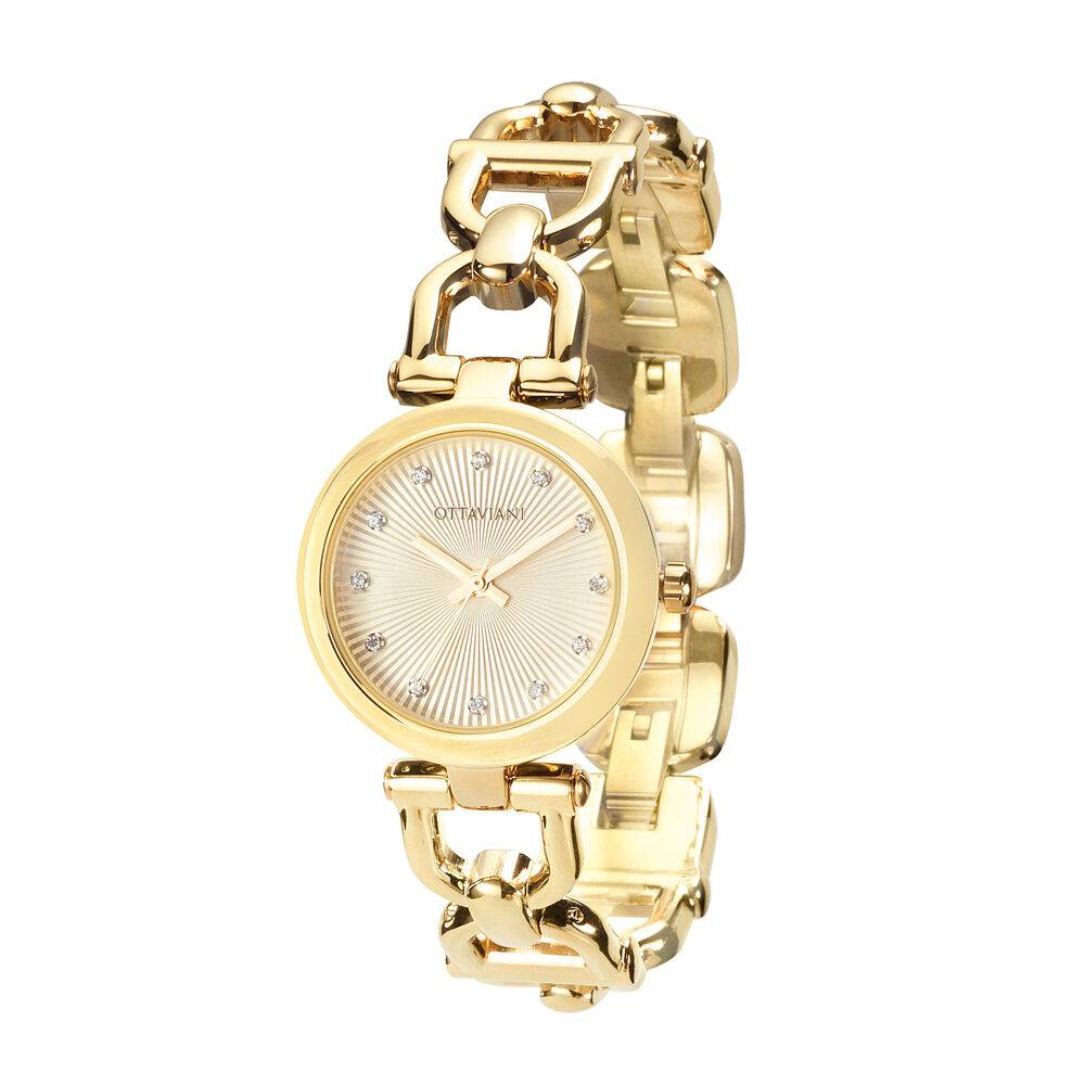 Ottaviani Quarzo bracciale acciaio dorato