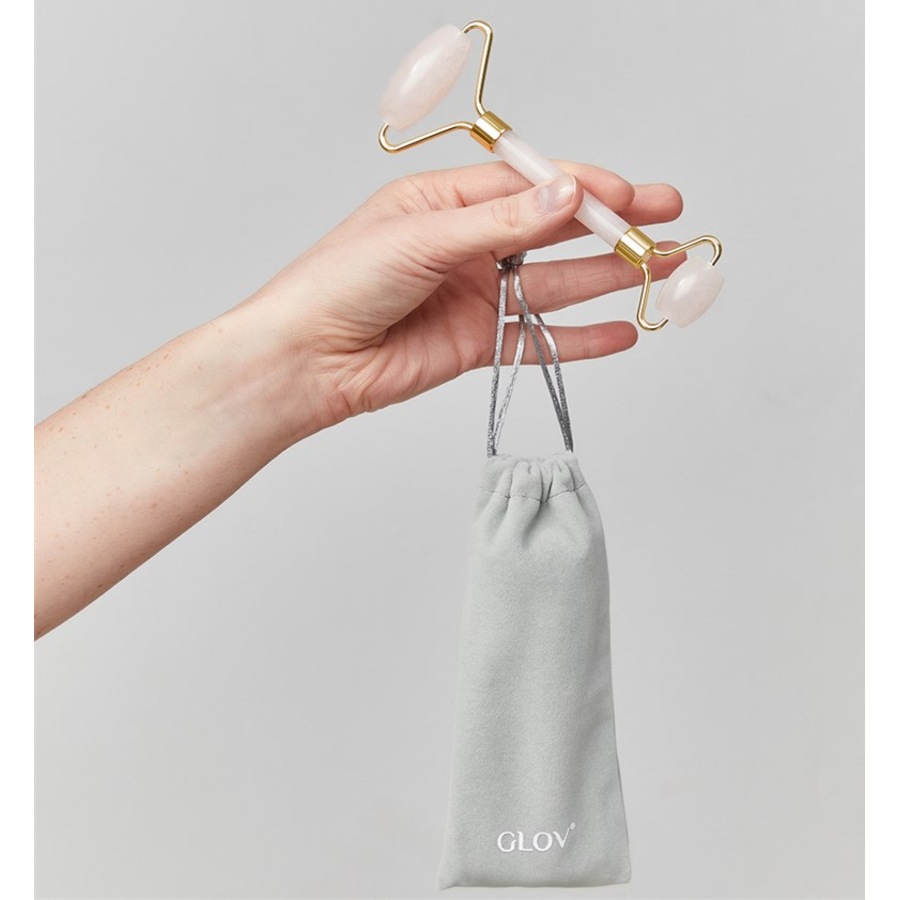 GLOV Massaggio del viso Facial Roller Pink Quartz Moda