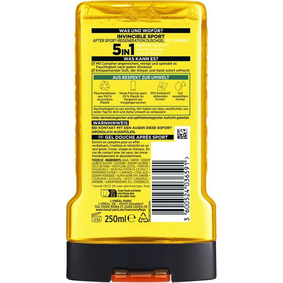 L'Oréal Paris Men Expert Gel doccia Invincible Sport 5 in 1 Camphor Shower Gel Grande vendita