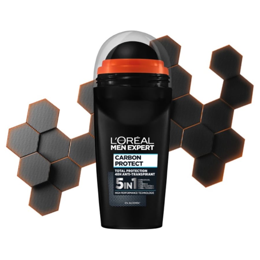 L'Oréal Paris Men Expert Deodoranti Carbon Protect Deodorant Roll-On 4in1 Smaltimento dello stoccaggio