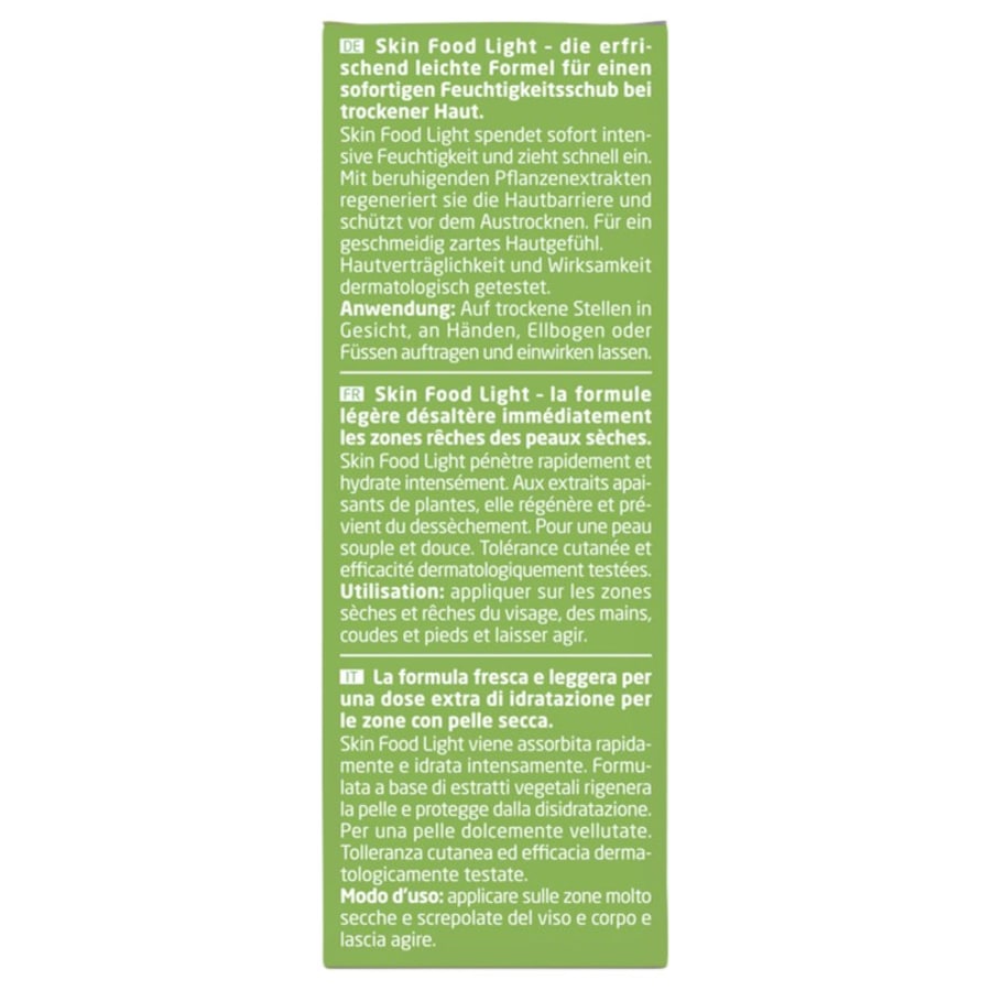 Weleda Intensive care Trattamento intensivo per la pelle secca Skin Food Light Soddisfazione Garantita