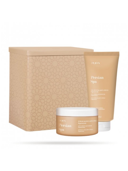 Pupa Milano Kit 1 Persian Spa Scrub Salino Anti-Stress e Gel Doccia