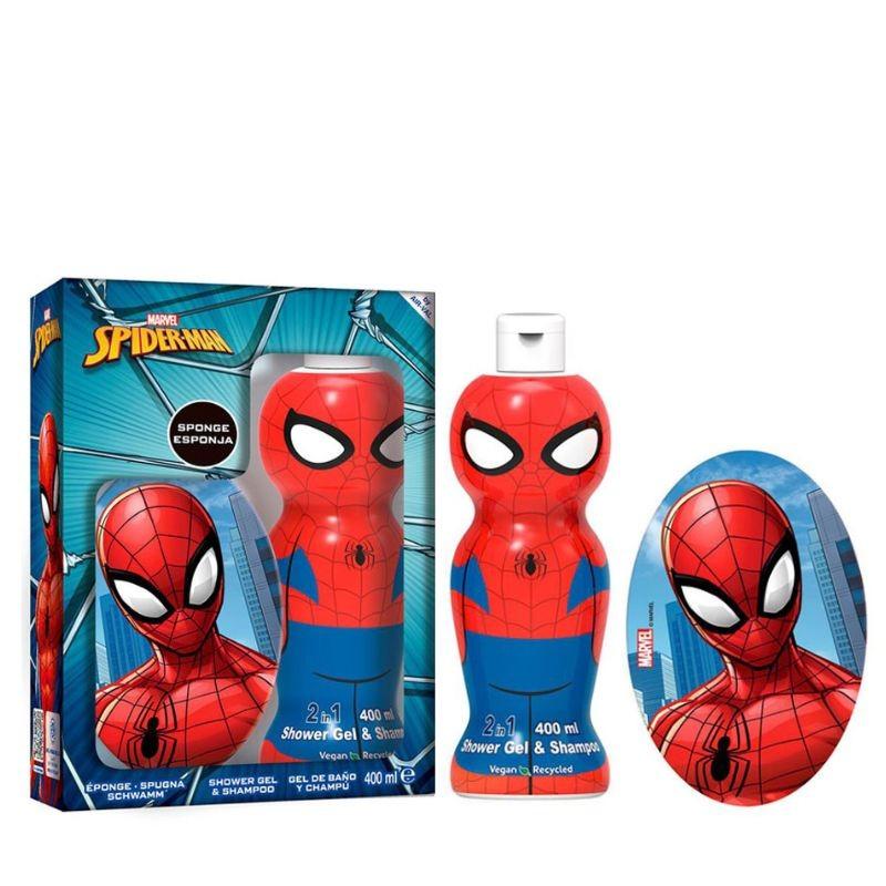 Air Val Spider Man Set Bagno Shower Gel 2in1 + Spugna Offerta Giorno del Papà