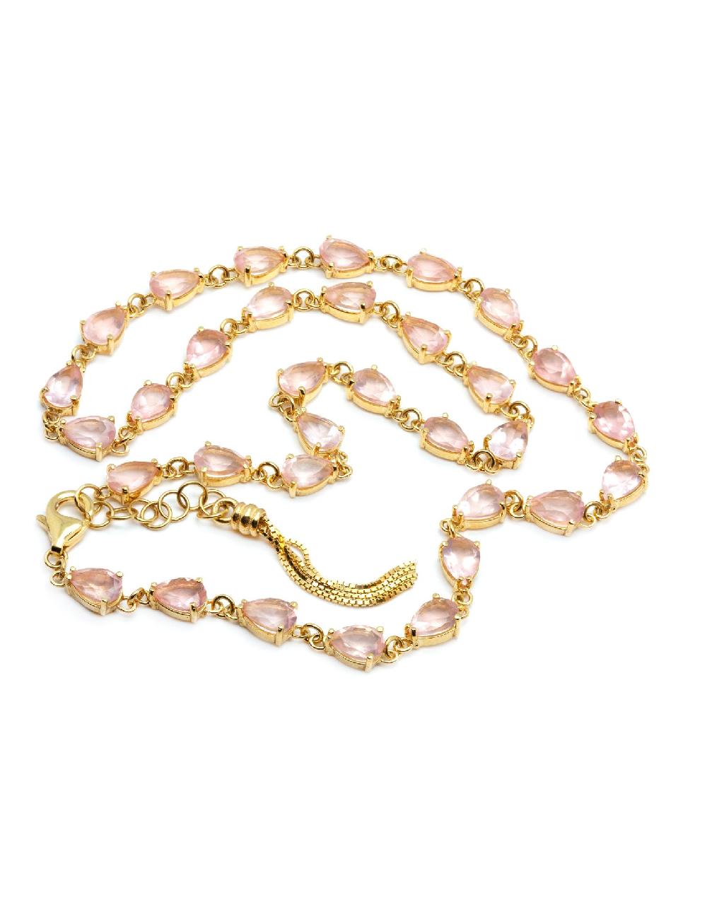 Thais Bernardes Collana Tennis Colors Quarzo Rosa