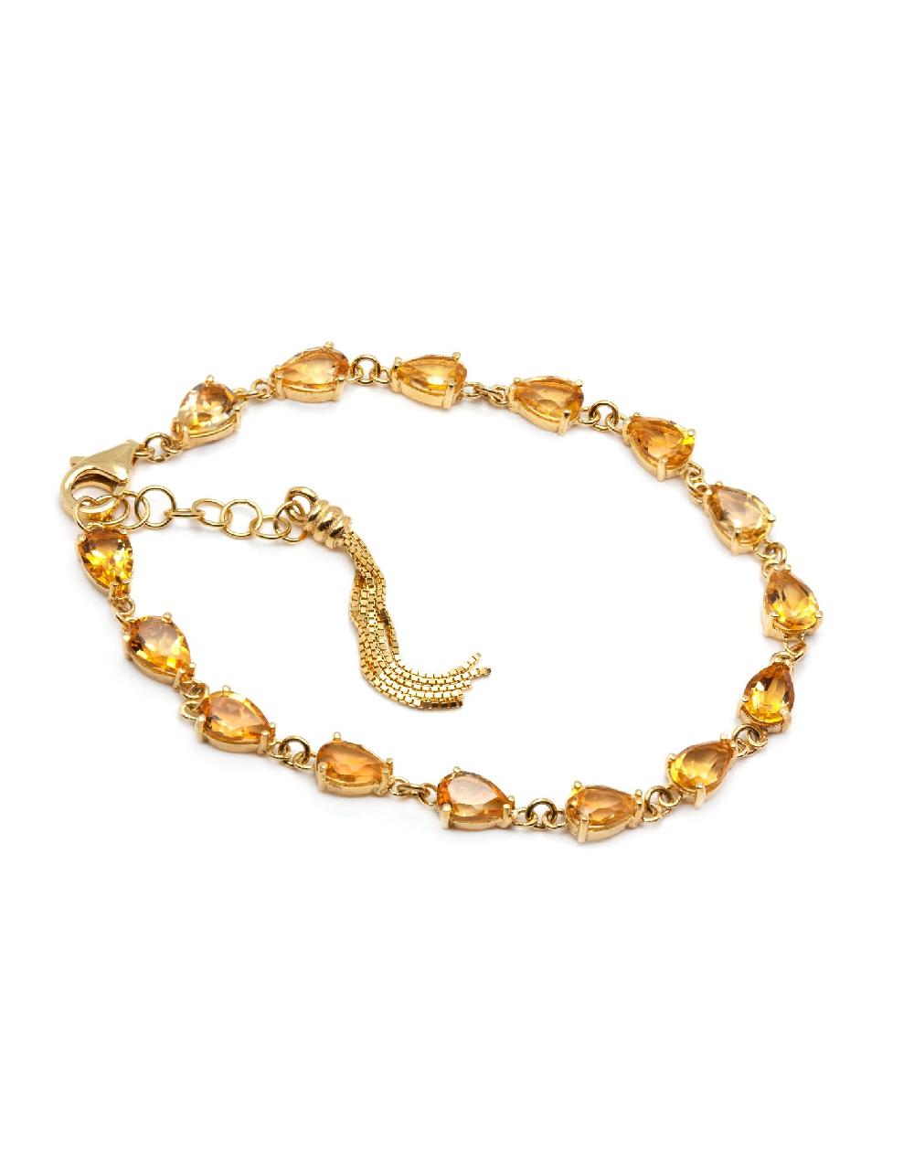 Thais Bernardes Bracciale Tennis Gocce Citrino