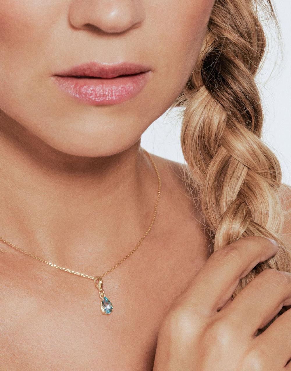 Thais Bernardes Ciondolo Charm Topazio Azzurro Sottocosto