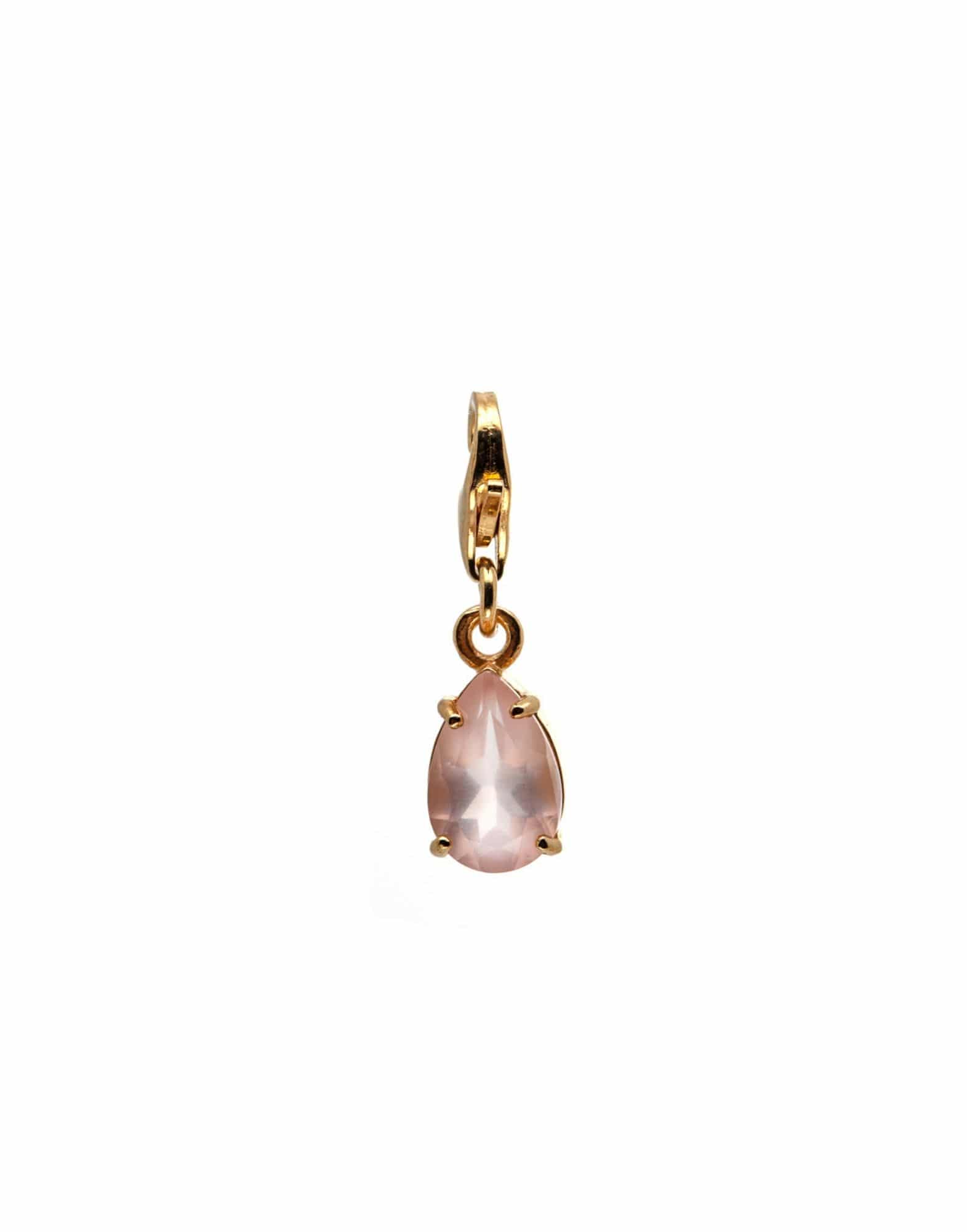Thais Bernardes Ciondolo Charm Quarzo Rosa