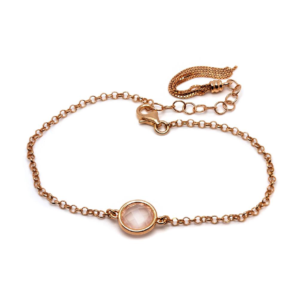 Thais Bernardes Bracciale Colors Con Quarzo Rosa Nuova