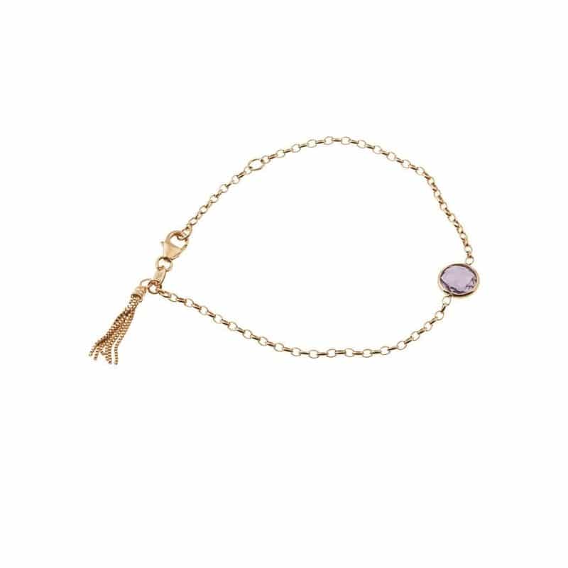 Thais Bernardes Bracciale Colors Con Pietra Ametista Moda