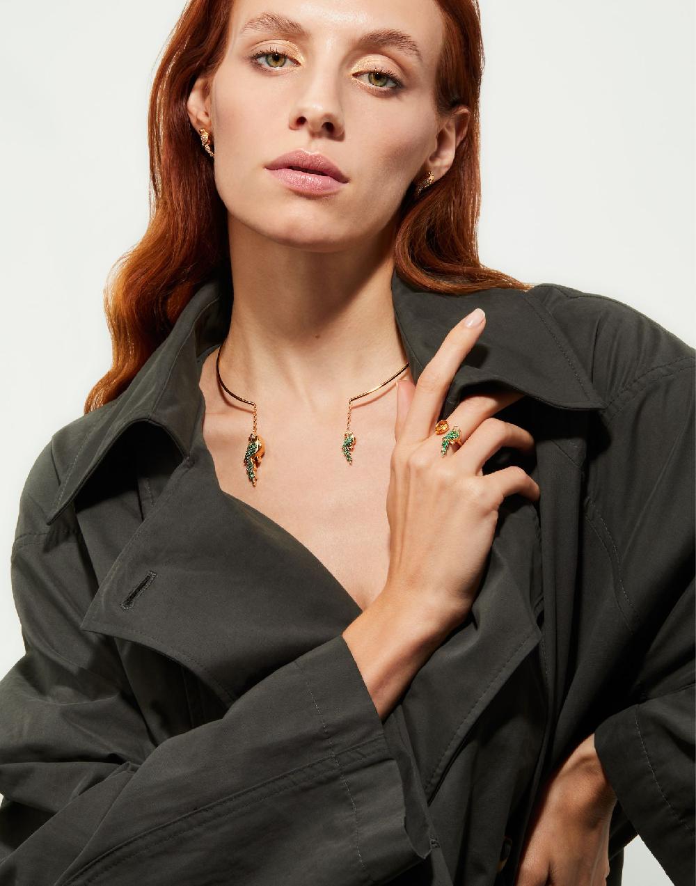 Thais Bernardes Collana Choker Pappagalli Economico