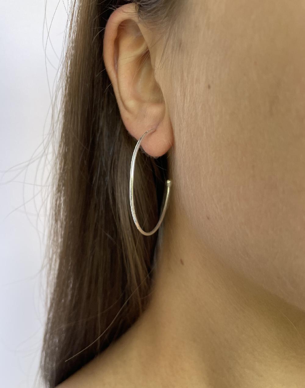 Trimi Gioielli Orecchini artigianali a cerchio con perla di acqua dolce – Luna Outlet