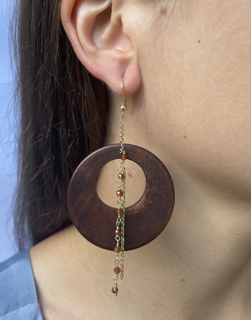 Trimi Gioielli Orecchini artigianali con Corniola e Legno – Africa Offerte