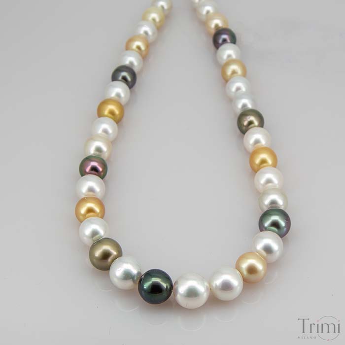 Trimi Gioielli Collana con perle dei mari del sud Presa