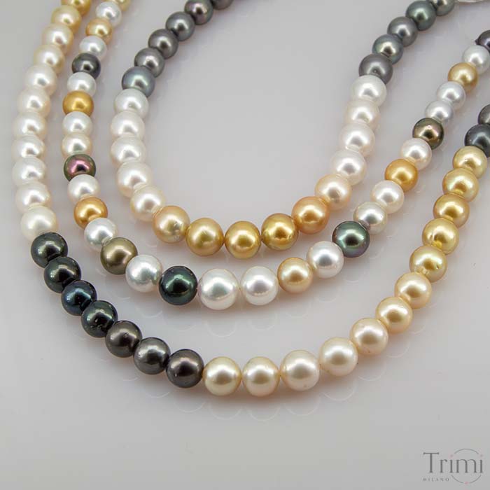 Trimi Gioielli Collana con perle dei mari del sud Presa