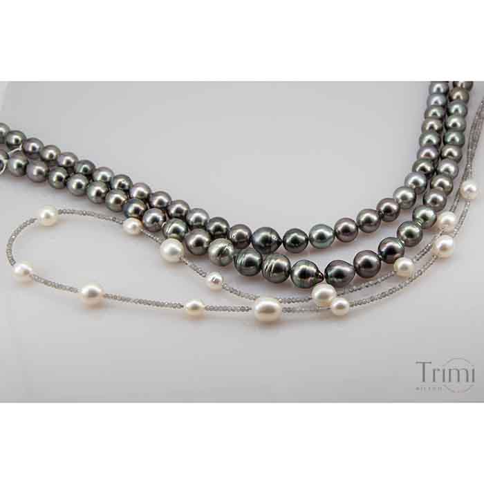 Trimi Gioielli Collana con perle Australiane In Vendita