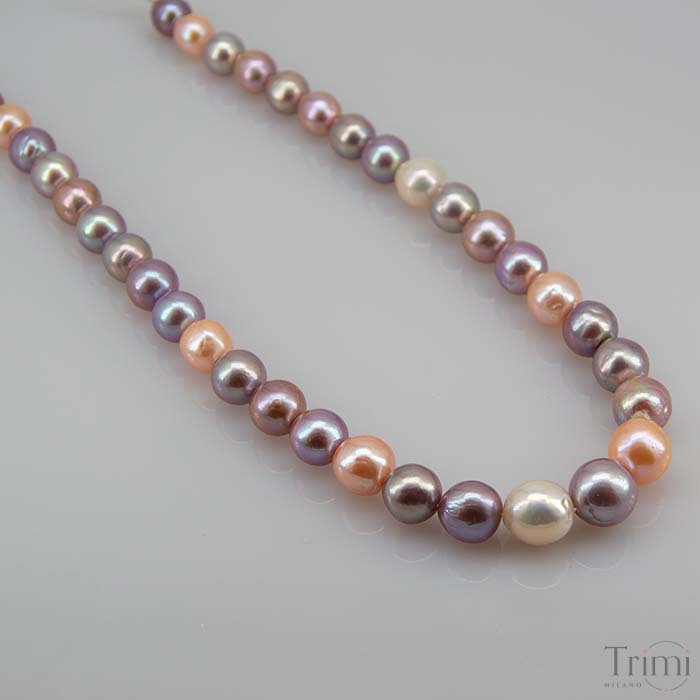 Trimi Gioielli Collana con perle di acqua dolce rosa Saldi Di Fabbrica