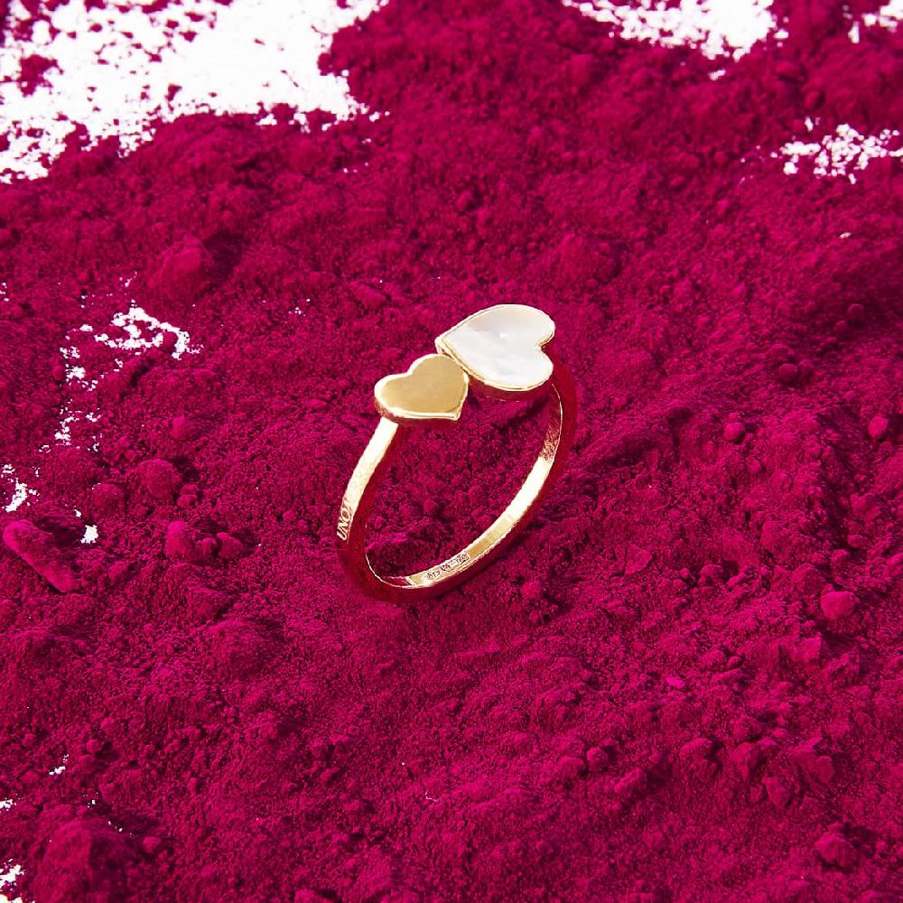 Unoaerre Anello in oro con cuori e madreperla | UNOAERRE Gioielli Comprare a buon mercato
