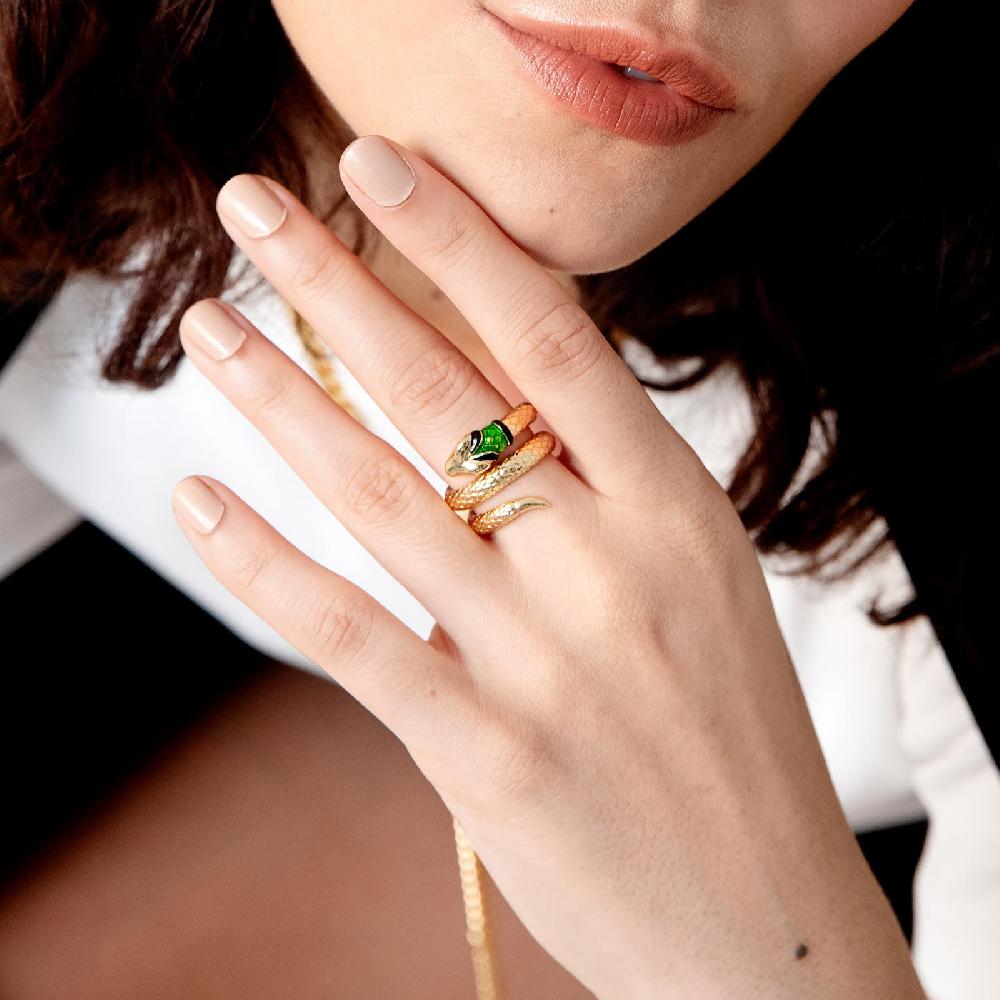 Unoaerre Anello con serpente dorato | UNOAERRE Gioielli Vendita