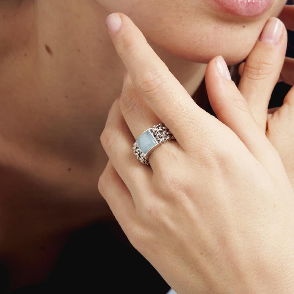 Unoaerre Anello in argento con acquamarina | UNOAERRE Gioielli Offerta natalizia