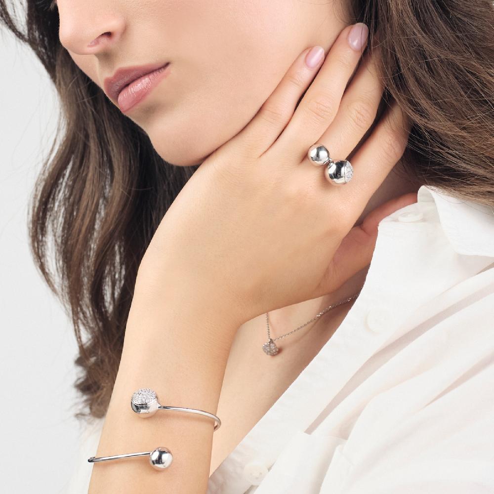 Unoaerre Bracciale in argento e pavé di zirconi | UNOAERRE Gioielli Novità