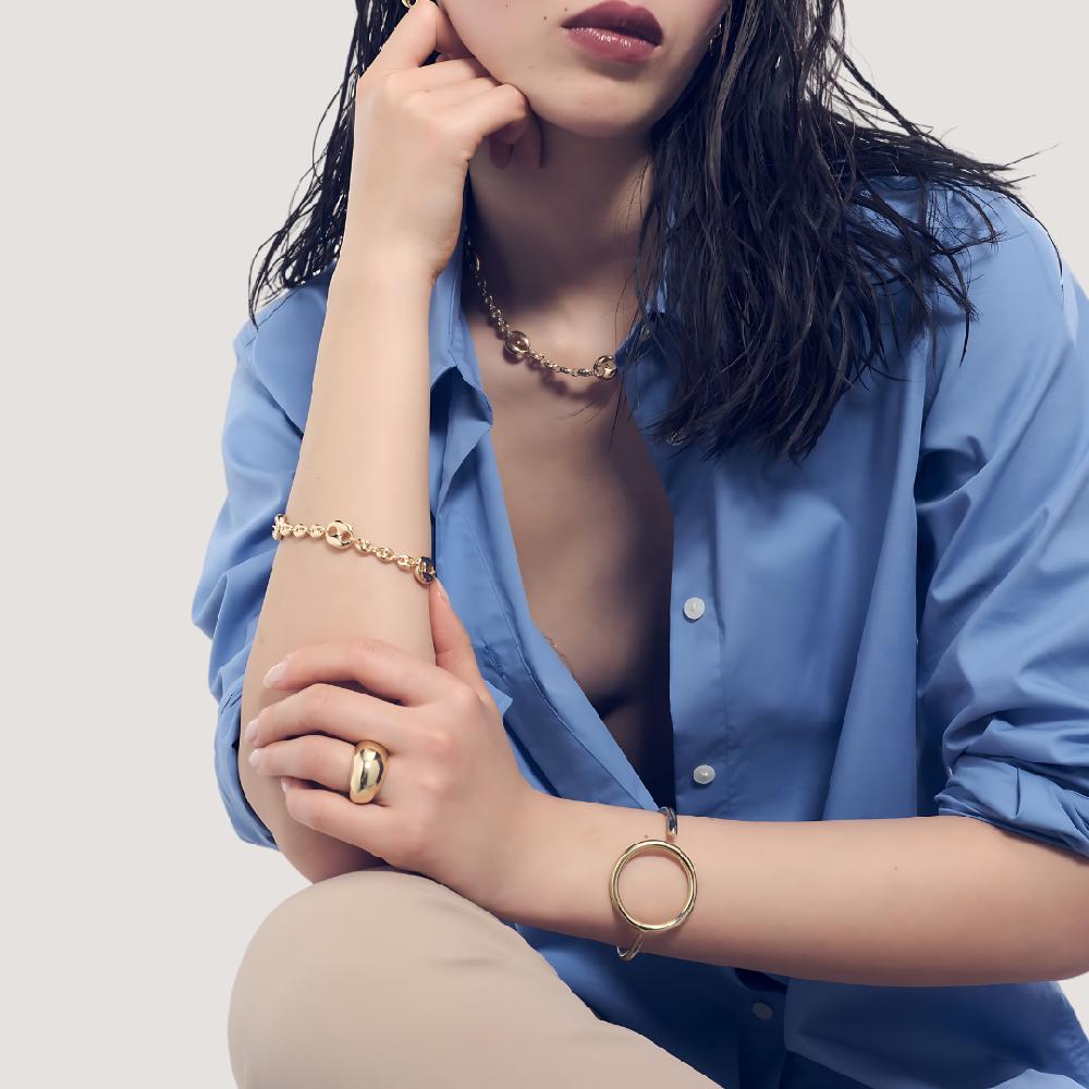 Unoaerre Bracciale rigido in argento dorato | UNOAERRE Gioielli I Più Venduti