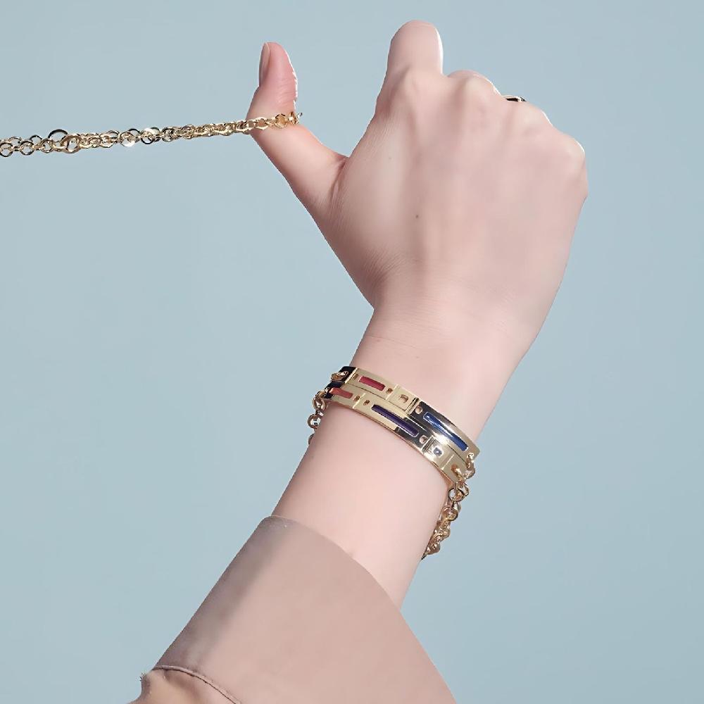 Unoaerre Bracciale in bronzo dorato e smalto colorato | UNOAERRE Gioielli Italy