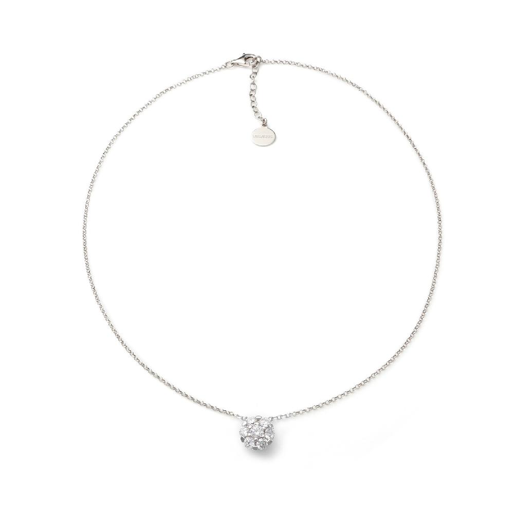 Unoaerre Collana in argento con fiore di zirconi | UNOAERRE Gioielli Affare Del Giorno