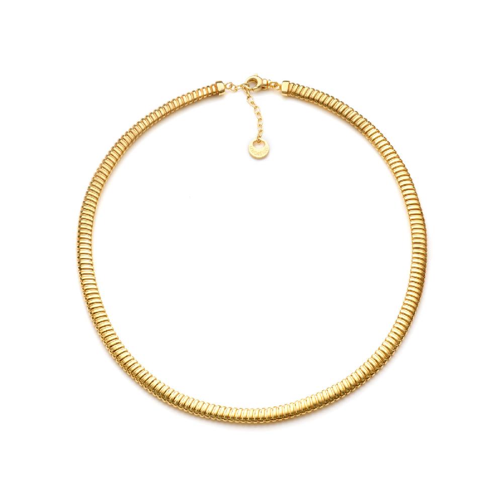 Unoaerre Collana tubogas in argento dorato | UNOAERRE Gioielli Sottocosto
