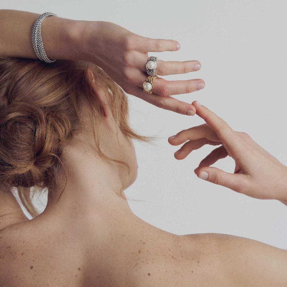 Unoaerre Anello donna in argento con perla naturale | UNOAERRE Gioielli Qualità Garantita