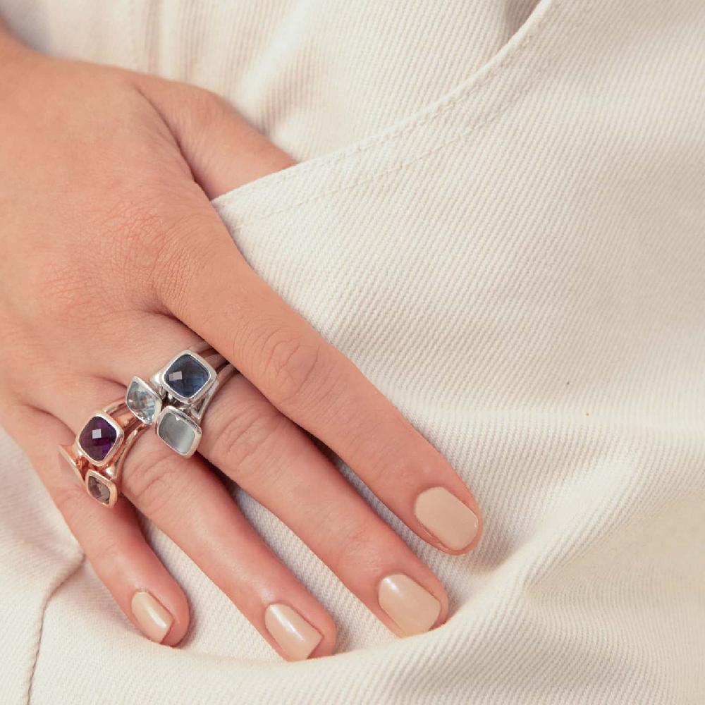 Unoaerre Anello donna Unoaerre in argento e cristallo blu | UNOAERRE Gioielli Consegna Veloce
