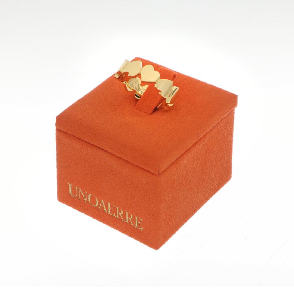 Unoaerre Anello in oro veretta con cuori | UNOAERRE Gioielli Prezzo Ridotto