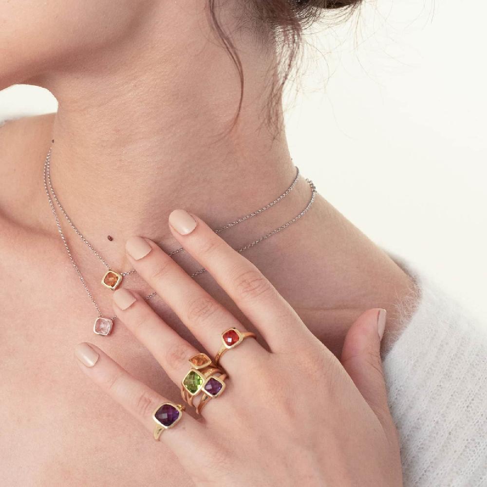 Unoaerre Anello donna argento e cristallo verde peridot | UNOAERRE Gioielli Novità