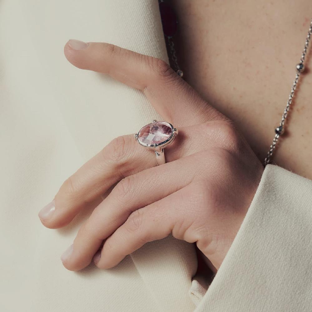 Unoaerre Anello con pietra rosa | UNOAERRE Gioielli Vendita Calda
