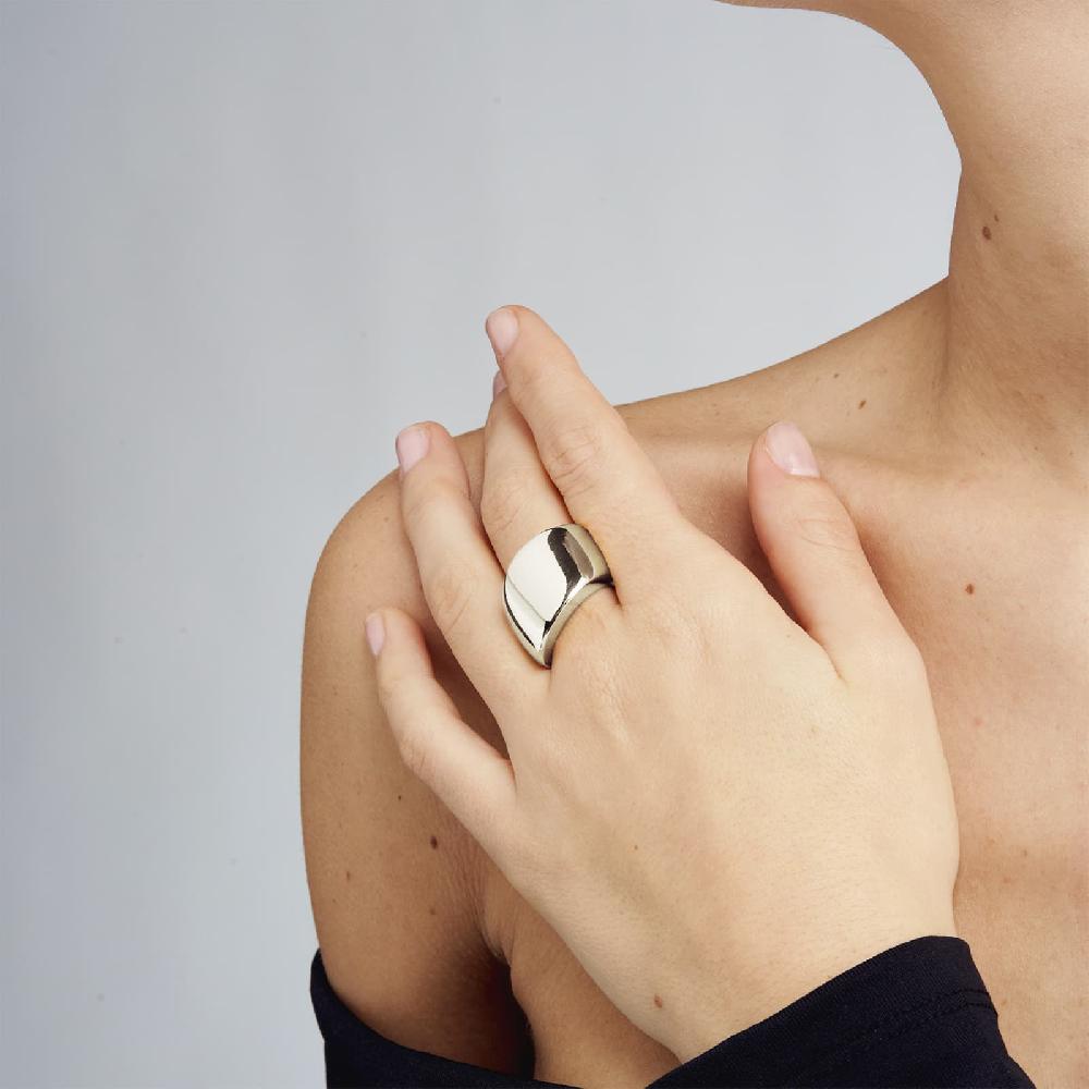 Unoaerre Anello in bronzo argentato a fascia | UNOAERRE Gioielli Spedizione Gratuita