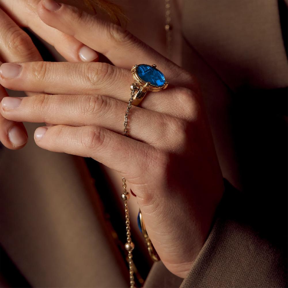 Unoaerre Anello con pietra blu | UNOAERRE Gioielli Online