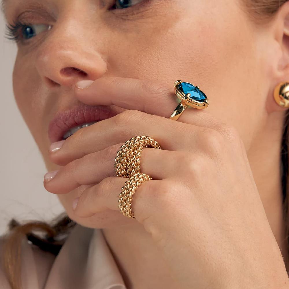 Unoaerre Anello con pietra blu | UNOAERRE Gioielli Online