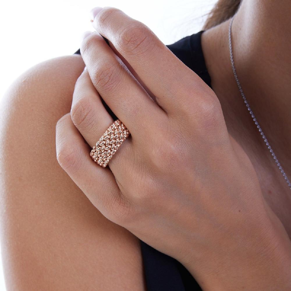 Unoaerre Anello in argento e oro rosa | UNOAERRE Gioielli Nuovo