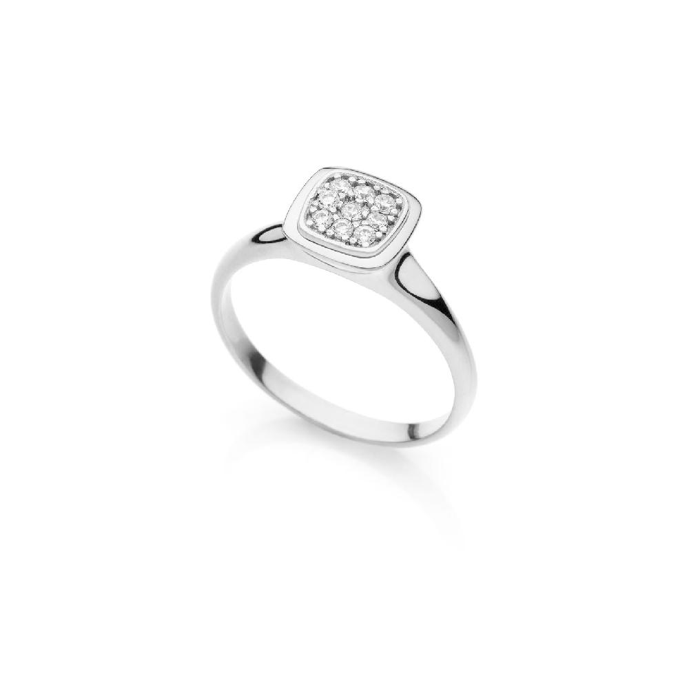 Unoaerre Anello donna argento con pavé | UNOAERRE Gioielli