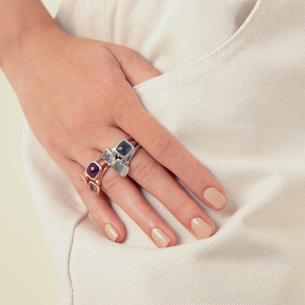 Unoaerre Anello donna Unoaerre in argento e cristallo Acquamarina | UNOAERRE Gioielli Novità