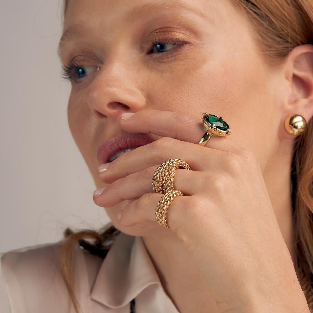 Unoaerre Anello con pietra verde | UNOAERRE Gioielli In Saldo