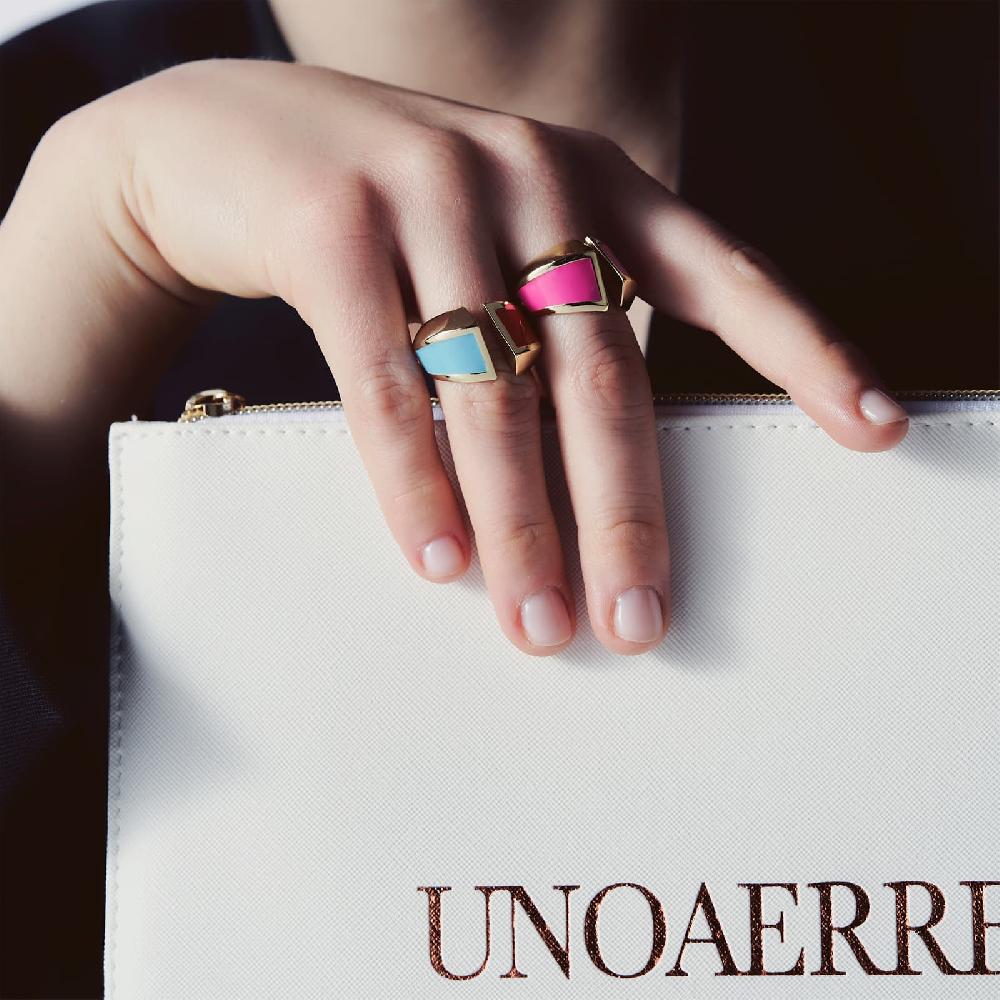 Unoaerre Anello a fascia smalto bicolore | UNOAERRE Gioielli Moda
