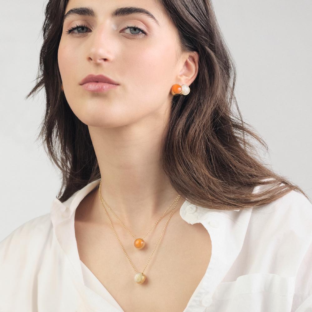 Unoaerre Collana in argento dorato e quarzo | UNOAERRE Gioielli Vendite Flash