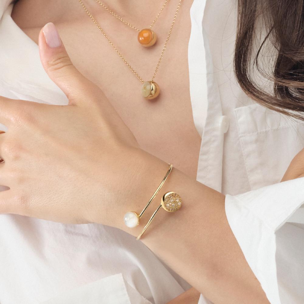 Unoaerre Collana in argento dorato e corniola | UNOAERRE Gioielli Sconto