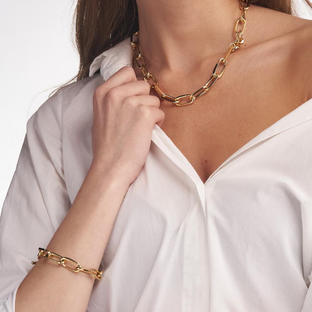 Unoaerre Bracciale di catena in bronzo dorato | UNOAERRE Gioielli Novità