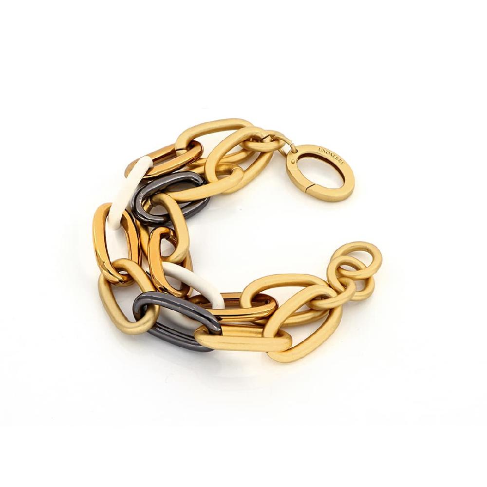 Unoaerre bracciale in bronzo giallo marrone e nero 502918 | UNOAERRE Gioielli Offerta