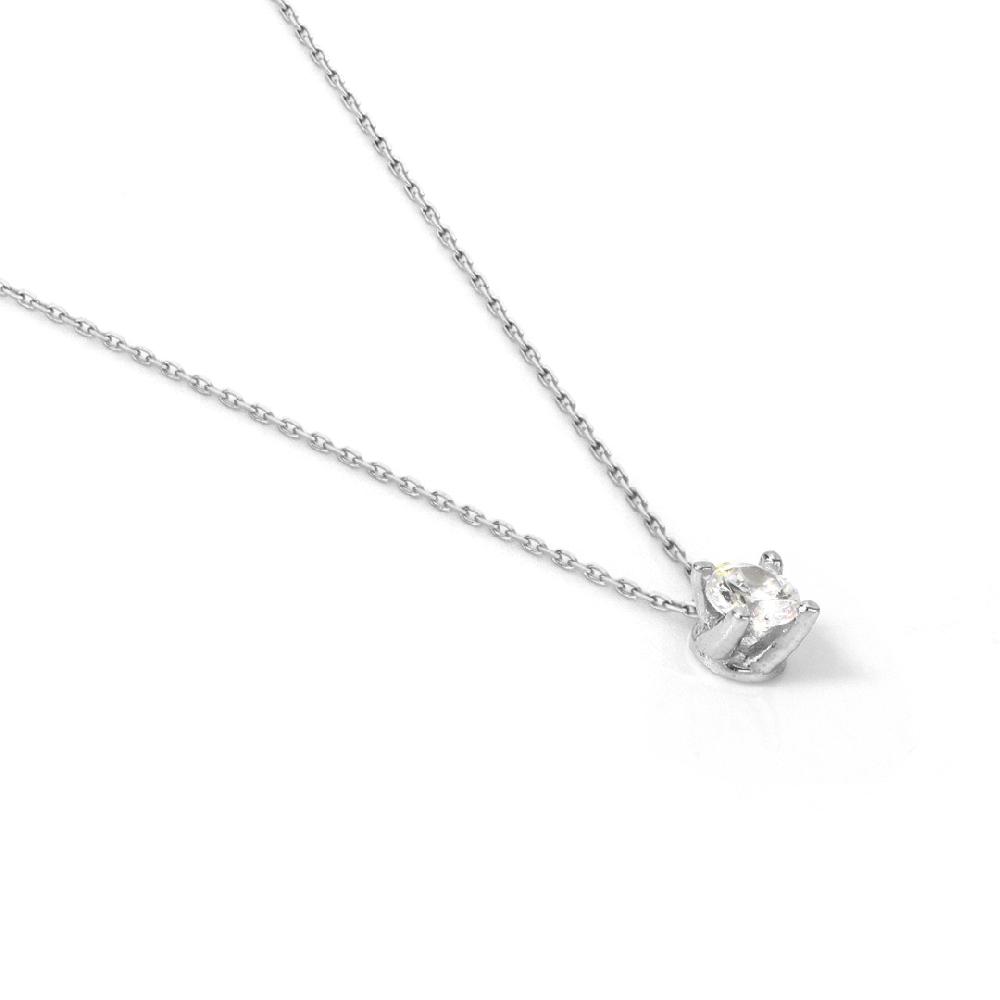Unoaerre Elegante collana in argento e pietra punto luce | UNOAERRE Gioielli Ultimi tre giorni